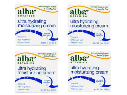 Alba Botanica Hawaiian Moisture Cream, Soothing Jasmine & Vitamin E 3 oz (Pack of 6)