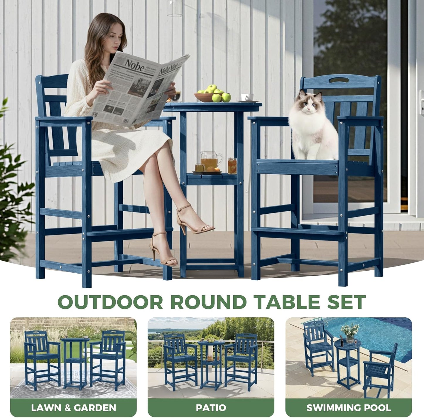 SUUNYN Outdoor Patio Bar Height Chair Review: Comfortable and Durable