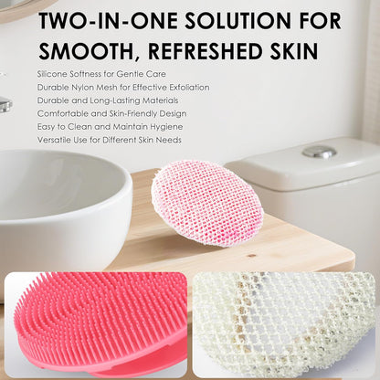 INNERNEED Duschbürste aus weichem Silikon in Lebensmittelqualität, Hand-Körperbürste zur Hautreinigung, sanftes Peeling, gute Schaumbildung (Schwarz)