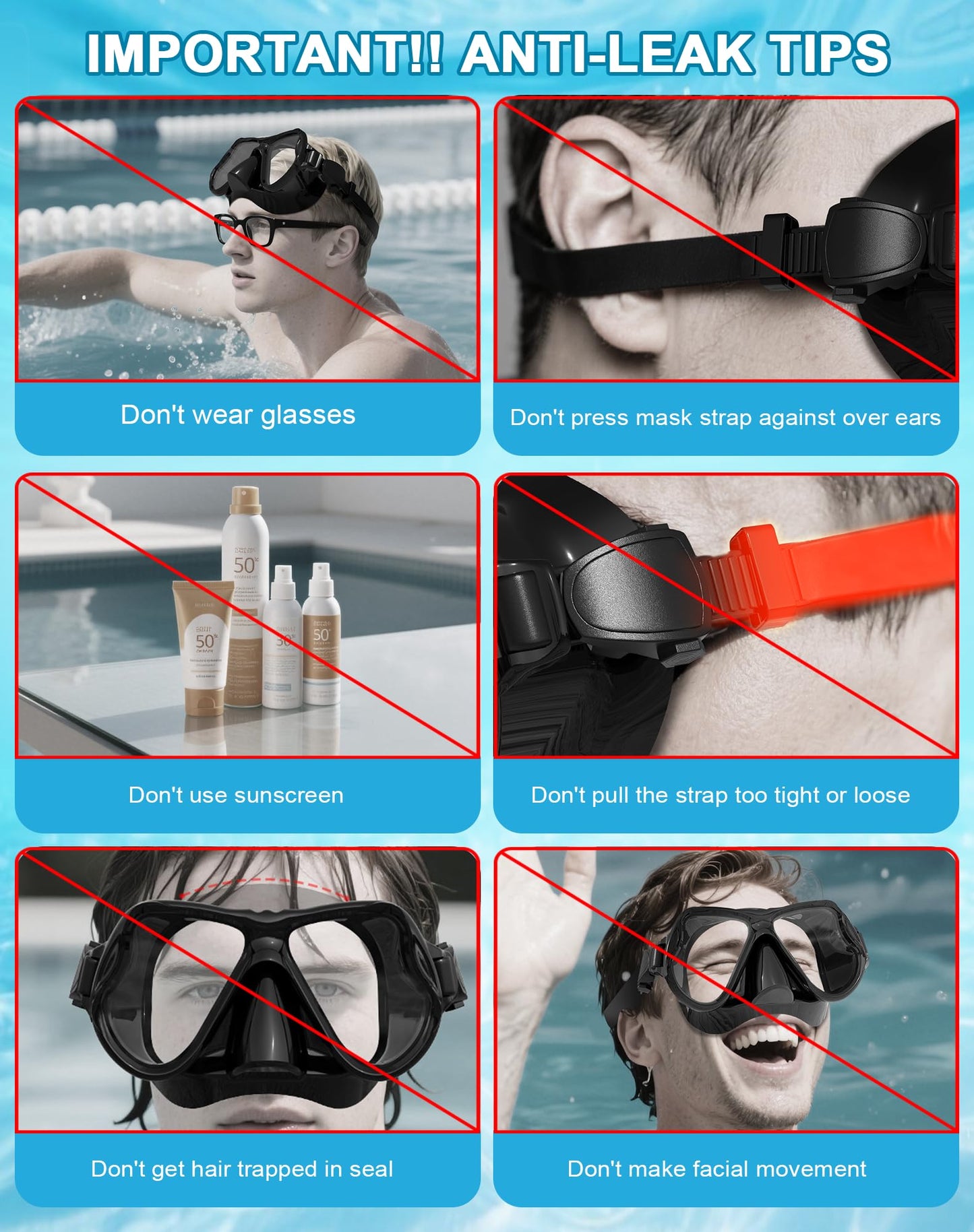 Greatever Dry Snorkel Set,Panoramic Wide View Anti-Fog Scuba Diving Mask,Professional Snorkeling Gear for Adults Kids