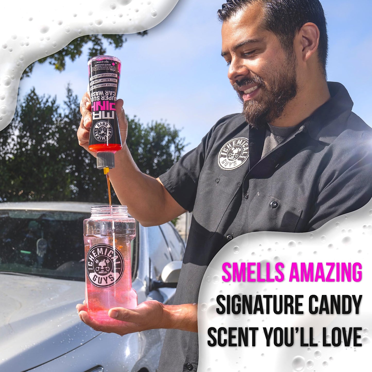 Chemical Guys Mr. Pink Car Wash Soap - 64 oz Super Suds Foaming Car Wash Soap for Cannon, Blaster, or Bucket Washing - pH Balanced, Safe on Wax, Sealant, Ceramic, and Clear Coat Finishes