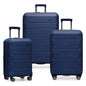 Traveler's Choice Pagosa Hardshell Expandable Luggage with Spinner Wheels, Slate Blue, 3-Piece Set (22/27/30)