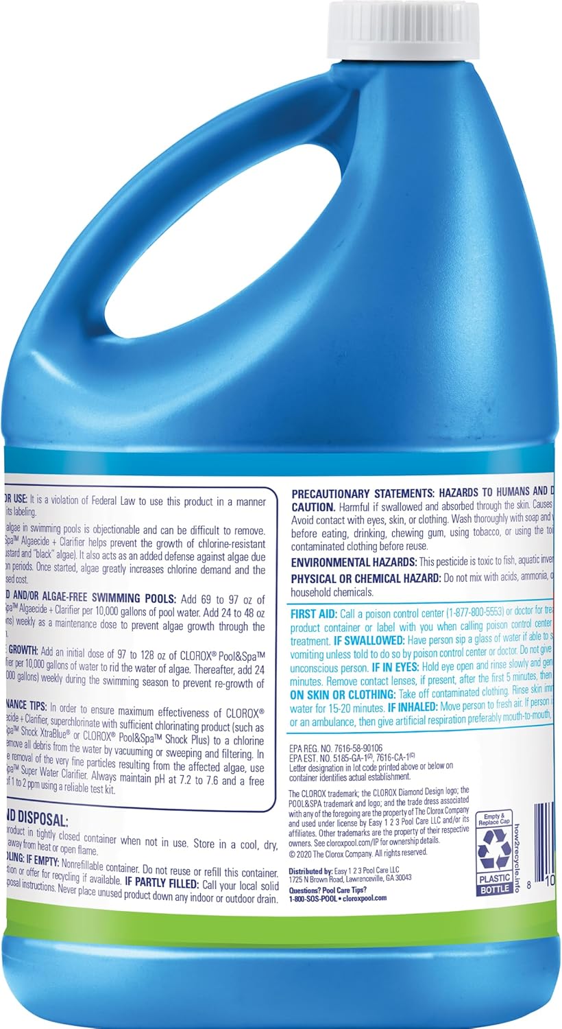 Clorox Pool&Spa Algaecide and Clarifier: Keep Your Pool Water Crystal Clear