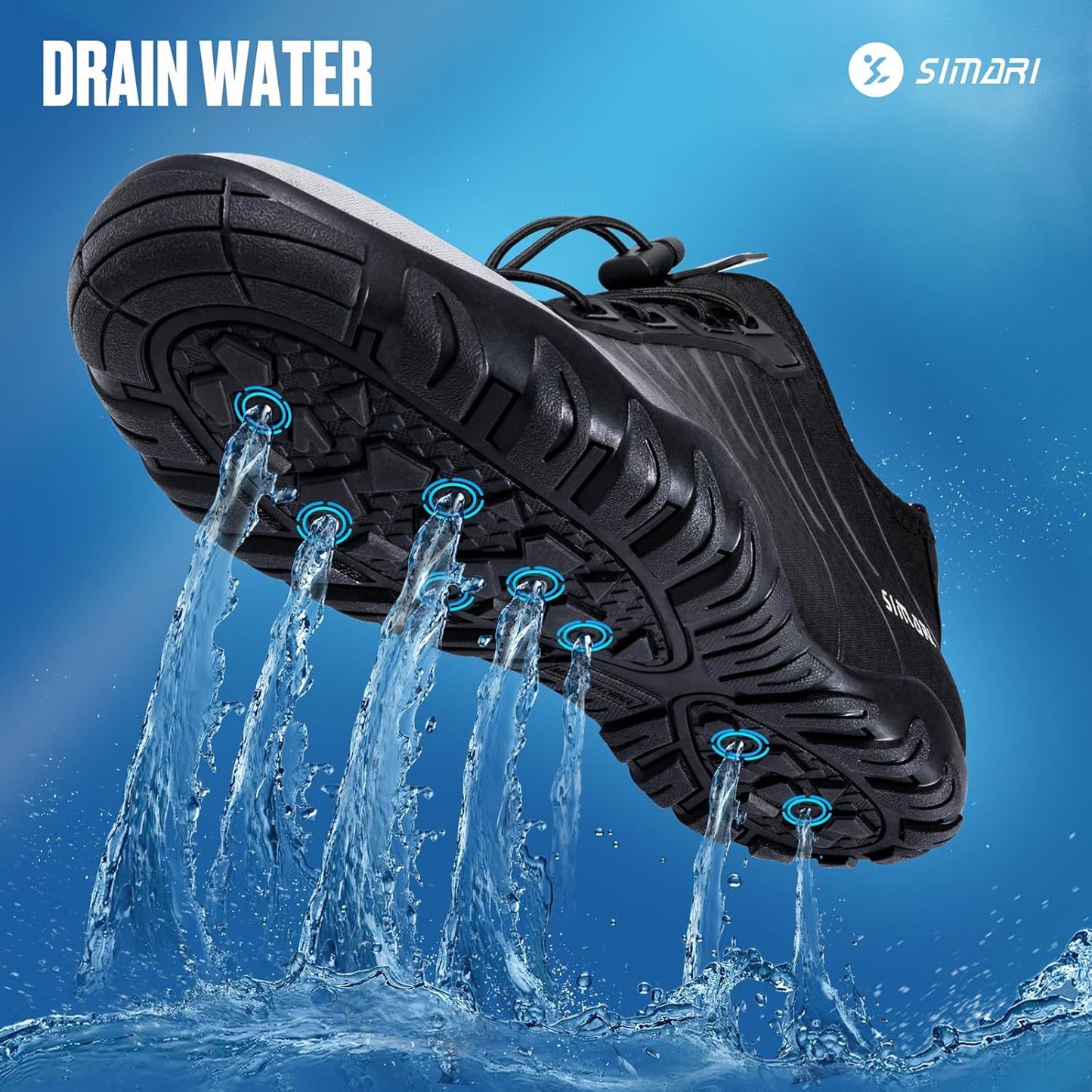 SIMARI Wasserschuhe für Damen und Herren, Badeschuhe, Strandschuhe, schnelltrocknend, Barfußschuhe, Wanderschuhe, Surfschuhe, Laufschuhe, Kajakschuhe