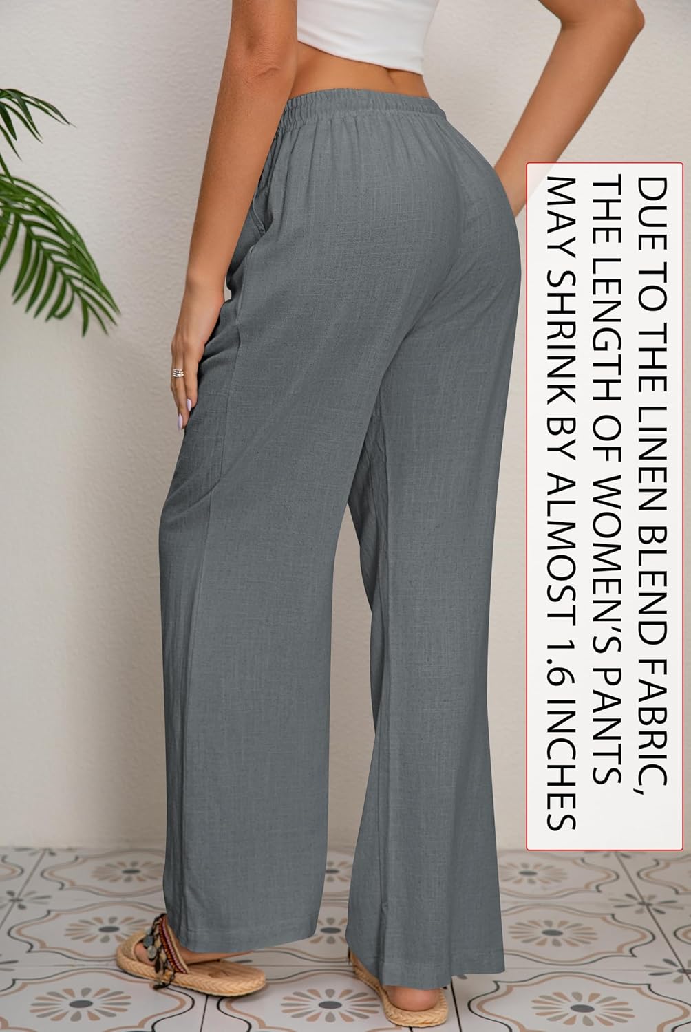 AISEW Women's Cotton Linen Palazzo Pants: The Ultimate Lounge Wear