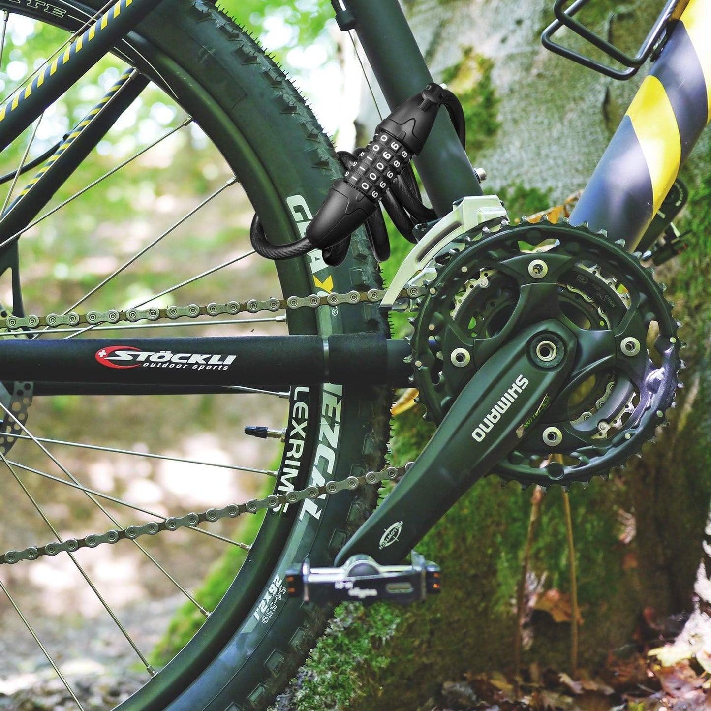 Opaza Fahrradschloss mit 5-stelligem Code, 1,2 m/4 Fuß Fahrrad-Kabelschloss, leichtes & sicheres Fahrradkettenschloss für Fahrrad, Mountainbike, E-Bike, Scooter