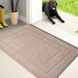 PURRUGS Dirt Trapping Door Mat 32" x 70", Non-Slip/Skid Machine Washable Entryway Rug, Dog Doormat, Super Absorbent Welcome Mat for Muddy Wet Shoes and Paws, Grayish Brown