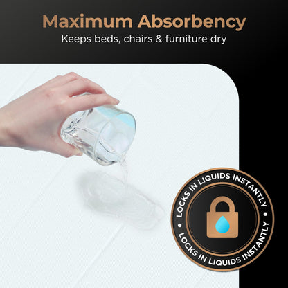 Inspire Super Absorbent Disposable Bed Pads for Chronic Incontinence Ultra Thick and Absorbent Bed Pads Disposable Adult | Pee Pads for Adults (36" X 36" Pack of 50) XX Large