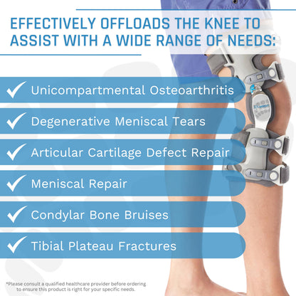 Ovation Medical Game Changer Unloader Left Knee Brace - Lightweight, Low Profile OA Knee Brace for Arthritis Pain and Support - Premium Knee Support for Medial and Lateral Knee Pain (Left)