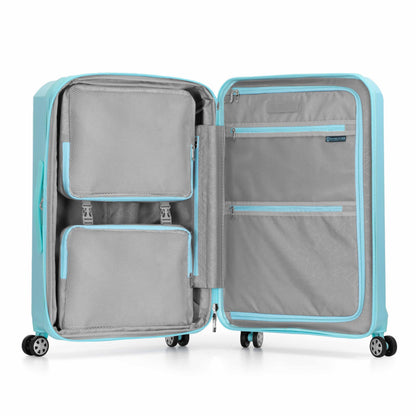 Traveler's Choice Pagosa Hardshell Expandable Luggage with Spinner Wheels, Slate Blue, 3-Piece Set (22/27/30)