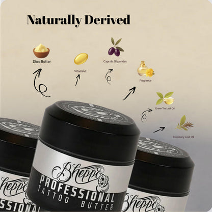 Tattoo Butter 5-Pack – Tattoo Aftercare Balm, Hydrating Skin Repair & Color Enhancement Cream with Shea Butter, 1.7oz