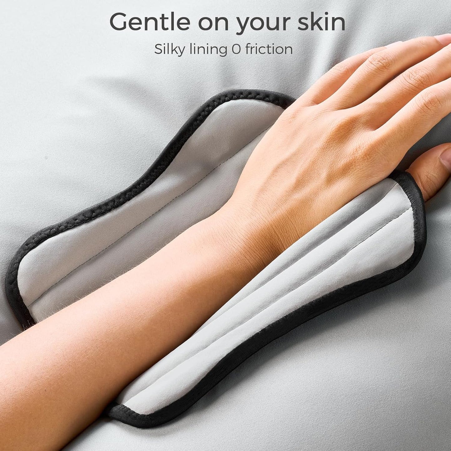 FREETOO Karpaltunnel-Handgelenkbandage Pro, Handgelenkstütze mit Einzug für den Schlaf mit S-förmiger Schiene, leichte Handbandage für Frauen und Männer, Sehnenentzündung, Arthritis-Schmerzlinderung, Schwarz/Hellgrau (Rechts, S/M)