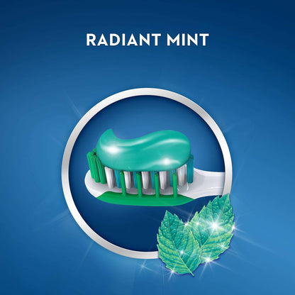 Crest 3D White Advanced Zahnaufhellungs-Zahnpasta, Radiant Mint, 4 Stück (1er Pack), insgesamt 280 ml (je 70 ml)