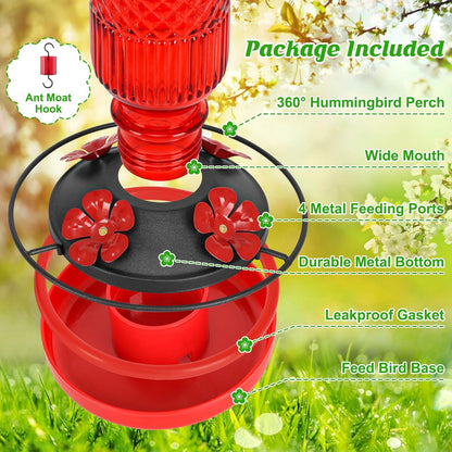 FEED GARDEN Glass Hummingbird Feeder: A Sweet Addition to Your Outdoor Space