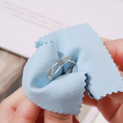 OOOPEL Sterlingsilber Verstellbarer Ring S925 Silberringe für Frauen Zirkonia Twist Liebesknoten Zarter Ring Silber Minimalistischer Offener Fingerring Silber Daumen Sterlingsilberring