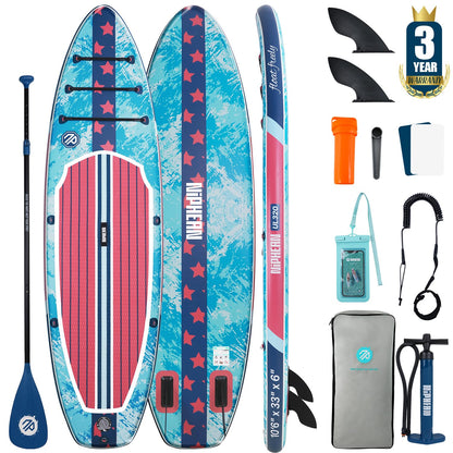 Niphean Inflatable Stand Up Paddle Board with SUP Accessories, Anti-Slip EVA Deck, 10’6’’ Inflatable Paddle Boards for Adults & Youth of All Skill Levels