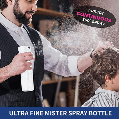 TANSHINE Kontinuierliche Haar Pflanze Mister Sprühflasche Fein Leer Klein Nebelsprühflaschen Nebelsprüher Wasser Alkohol Reinigungs Sprühnebel Flasche für Lockenhaar Styling Produkte,Pflanzen, 200ml,Klar