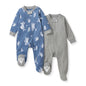 Burt's Bees Baby Boys Sleep and Play Pajamas, 100% Organic Cotton, One-piece PJs, Diagonal Zip Up Loose Fit Footie