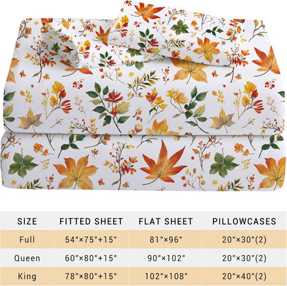 Viviland Floral Queen Sheet Set: Soft, Breathable, and Stylish Bedding