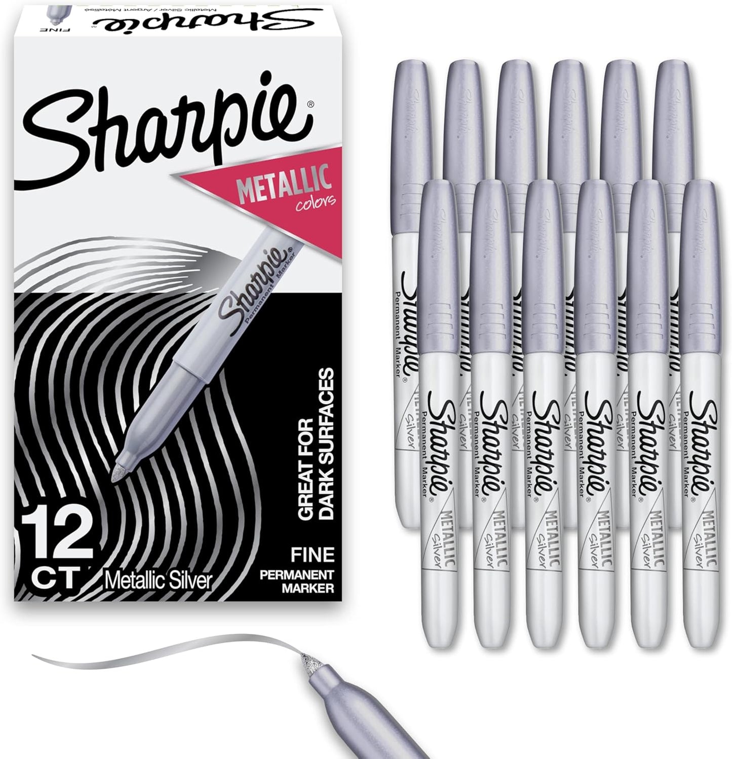 12 count (Pack of 1)Silver