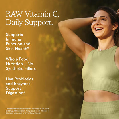 Garden of Life Vitamin Code Raw Vitamin-C, 500mg Whole Food VIT-C Capsules + Fruit & Veggie Blend & Probiotics, Supplements for Adults, Vegan, Gluten Free, 120 Capsules, (Pack of 6)