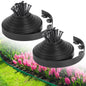 2-Inch x 66 FT Landscape Edging Border with 100 Spikes, No Dig Garden Border Edging Kit, Plastic Edging Border Flexible for Garden Flower Beds Lawn Yard Paver Pathway (Black)