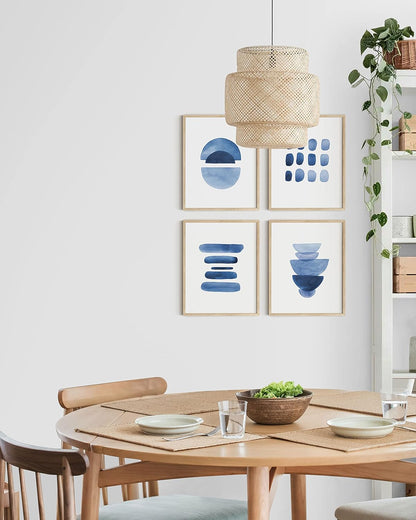 Elevate Your Space with Abstract Blue Wall Art Prints