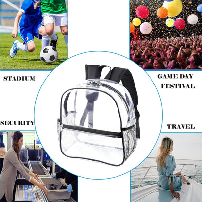 Mini Transparenter Rucksack 12x12x6 Stadion Zugelassener Plastik-Rucksack