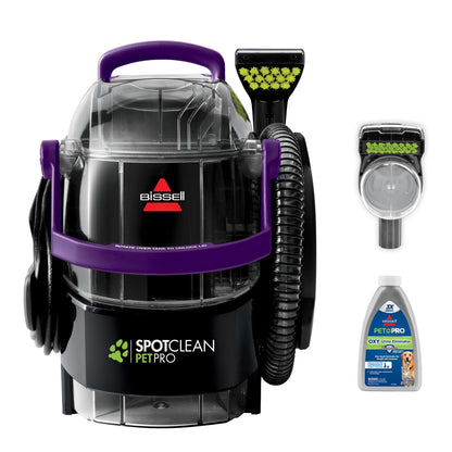 BISSELL Spotclean Professional Portable Carpet And Upholstery Deep Cleaner With Full-Sized 5.9 Amp, 5Ft Hose With 3" Tough Stain Brush, 3-In-1 Stair And Hydro-Rinse Self-Cleaning Tools, 2891B