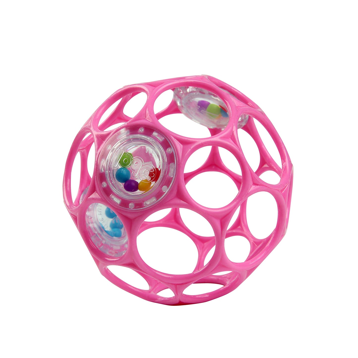 Bright Starts Oball Easy Grasp Classic Ball BPA-Free Infant Toy in Red, Yellow, Green, Blue, Age Newborn and up, 4 Inches