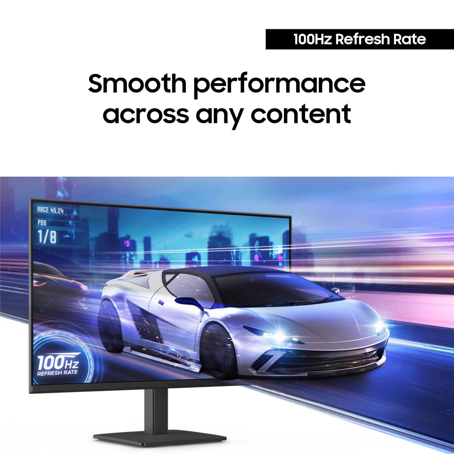 Samsung 32-Inch Flat Computer Monitor, 75Hz, Borderless Display, AMD FreeSync, Game Mode, Advanced Eye Care, HDMI and DisplayPort, LS32B304NWNXGO, 2024
