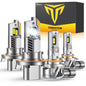 Termitor 2026 Upgraded H13/9008 Light Bulbs, 100,000LM 15X Ultra-Bright, 6500K Pure White 9008/H13 Fog Light Off-Road Conversion Kits, Easy Plug-N-Play Installation, IP68 Waterproof, Pack of 2