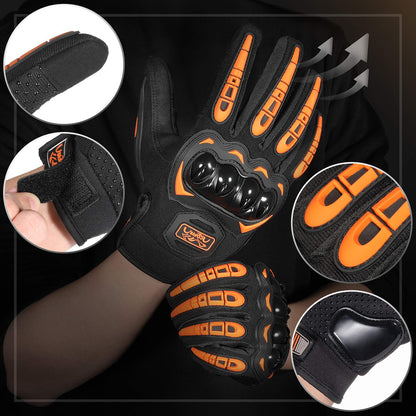 COFIT Motorradhandschuhe atmungsaktiv, Touchscreen Motorradhandschuhe Anti-Rutsch mit gutem Halt Harte Knöchel Protektion für Herren Damen Motocross, BMX ATV MTB Radfahren, Straßenrennen