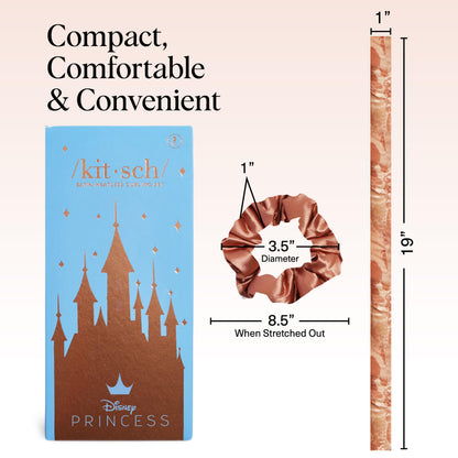Kitsch Satin Heatless Lockenwickler Set – Hitzefreie Locken über Nacht mit 34" Haarwickler & 2 Satin Scrunchies – Bequeme Haarwickler zum Schlafen für frizzfreies, hitzefreies Styling – Sunset Tie Dye
