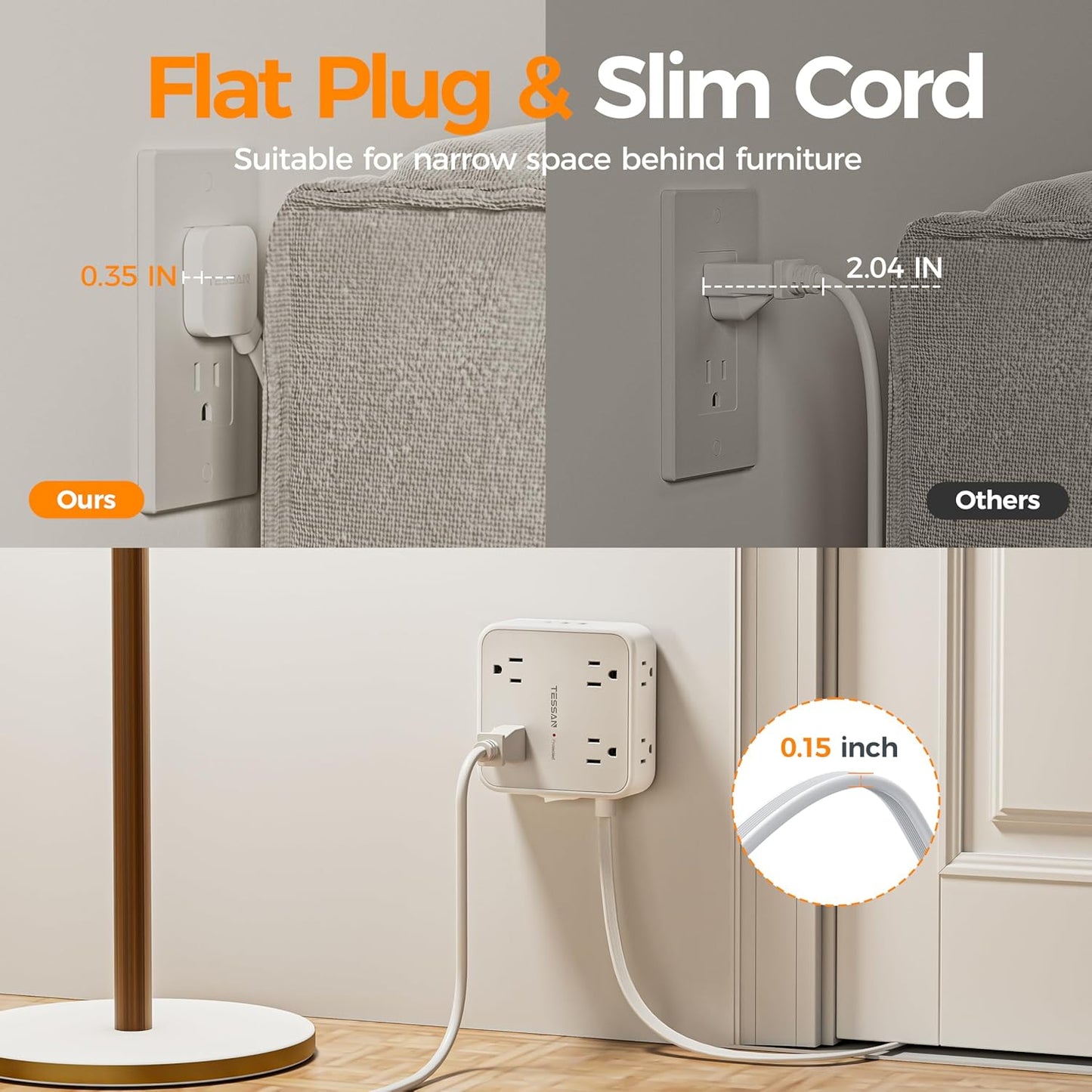 TESSAN Surge Protector Power Strip: A Game-Changer for Your Workspace