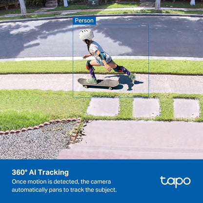 Tapo 1080P Outdoor Wired Pan/Tilt Security Wi-Fi Camera, 360° View, Motion Tracking, Works with Alexa & Google Home, Night Vision, Free AI Detection, Cloud & SD Card Storage(up to 512GB), Tapo C500…