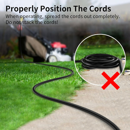 HUANCHAIN Indoor Outdoor Black Extension Cord 25 ft Waterproof, 16/3 Gauge Flexible Cold-Resistant Appliance Cable Outside, 13A 1625W 16AWG SJTW, 3 Prong Electric Cord, ETL