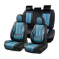 Coverado Car Seat Covers 5 Pieces, Full Set Universal Seat Covers for Cars, Waterproof Nappa Leather Auto Seat Protectors with Head Pillow, Car Interiors Fit for Most Sedans SUV Pick-up Truck, Black