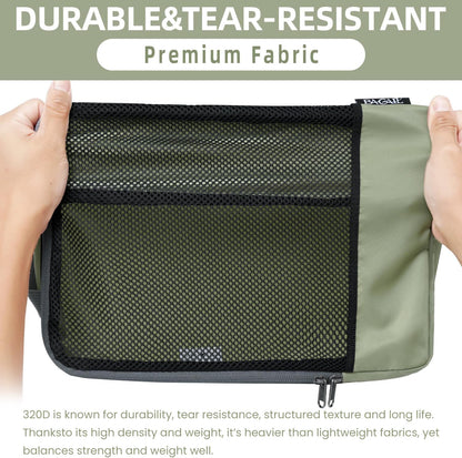 BAGAIL 4er-Set Kompressions-Packwürfel Reise-erweiterbare Packorganizer (Schwarz, 4er-Set)