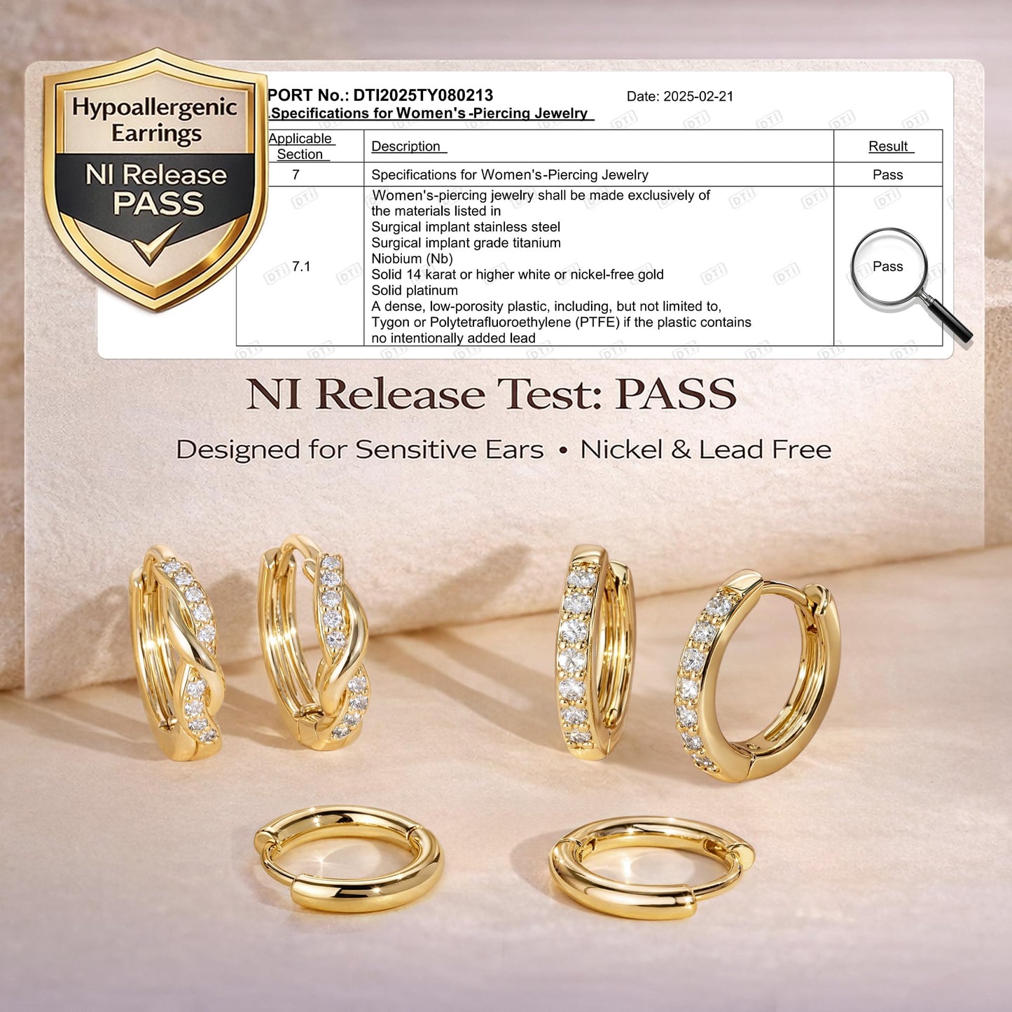 Inerney 14K Gold Plated Huggie Hoop Earrings for Women, Small Sterling Silver Earring Set Hypoallergenic Cartilage Helix Stacks, Mini Dainty Cute Trendy Birthstone Jewelry Gift for Multiple Piercings