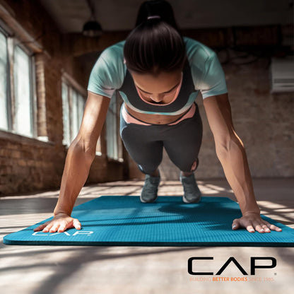 CAP Barbell Yogamatte mit hoher Dichte, 1,27 cm, mit Tragegurt | Mehrere Optionen