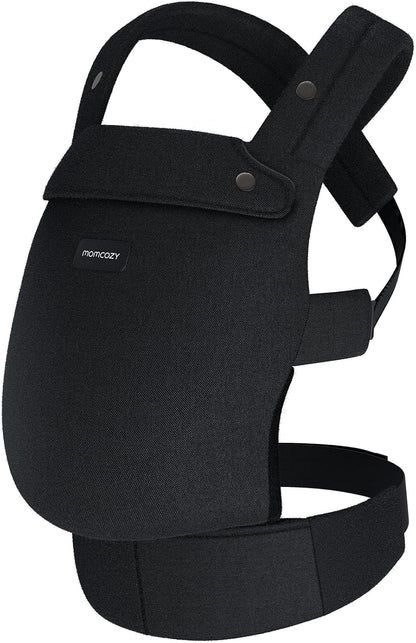 Momcozy Baby Carrier Newborn to Toddler - Ergonomic, Cozy and Lightweight Infant Carrier for 7-44lbs, Effortless to Put On, Ideal for Hands-Free Parenting, Enhanced Lumbar Support, Black