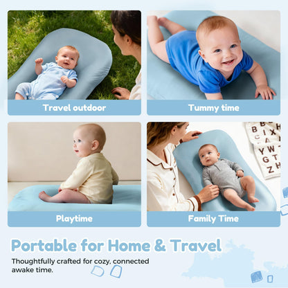 Baby Lounger & Snuggle Nest for Newborn 0-24 Months, Baby Nest Supervised Breathable Cotton for Newborn, Breathable Portable Infant Lounnger for Travel and Home, Pink (Lounger Cover Included)