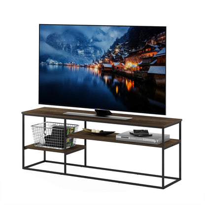 Furinno TOMI TV Stand, 5-Cube Entertainment Center with Open Shelf, Reversible TV Console, for Living Room, Bedroom, Home Office, Green