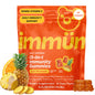 Grüns 3 x 28 Pack Immun Sugar Free Immunity Gummies with Vitamin C, Zinc, MCT Oil, & Turmeric - Daily Immune Support Supplement for Adults - Sour Pineapple Flavor (28 Count) (Pack of 3)