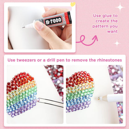 Zefy 40 Colors Resin Jelly Rhinestones for Bedazzling, 3mm 32000 Pcs Flatback Gems for Crafting, Bedazzling Kit with 3Pcs B7000 Glue for Clothing Shoes Nail Book Diamond Art