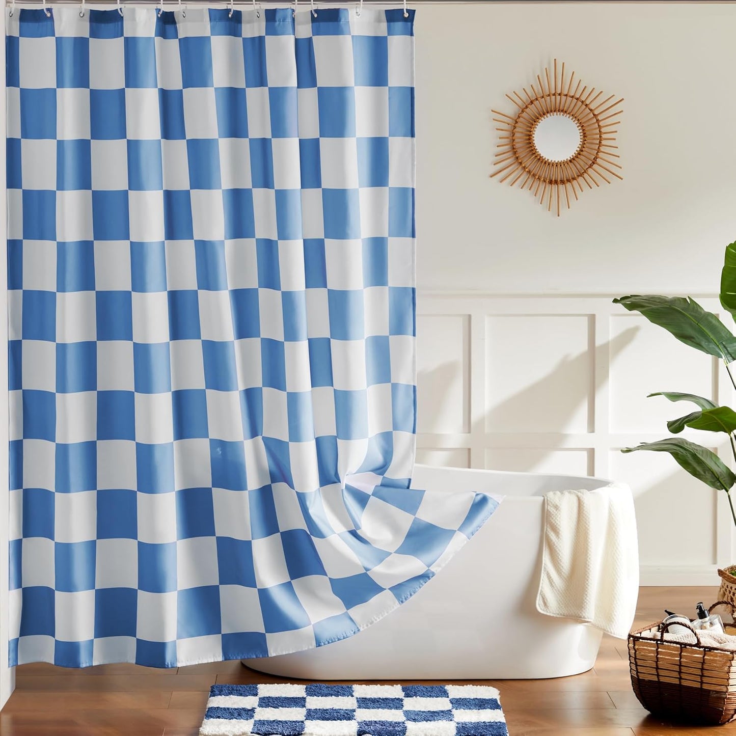 Ohocut Checkered Shower Curtain: A Retro Touch for Your Bathroom