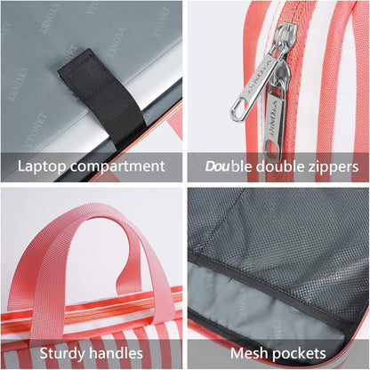 Funda para portátil Ytonet, bolsa para portátil TSA de 15.6 pulgadas, funda para portátil resistente al agua, bolsa de transporte para ordenador compatible con portátiles Lenovo, HP, Dell, Asus, regalos para hombres y mujeres, gris