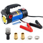 Orion Motor Tech Electric Fuel Transfer Pump with Auto-Shutoff, 3.2GPM Gas Can Pump, 51" Hose, USB-C & AA Battery (NO BATTERIES INCLUDED) Powered, 4 Adapters for Gasoline, Diesel, Kerosene, Blue