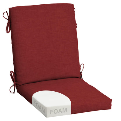 Arden 2-Pack Outdoor Patio Dining Chair Cushion, 20x44, Rain-Proof Seat Pad, Fade-Resistant Outdoor Cushion Black Cabana Stripe